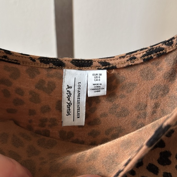 & Other Stories leopard jersey bodysuit sz 6 - Picture 3 of 8